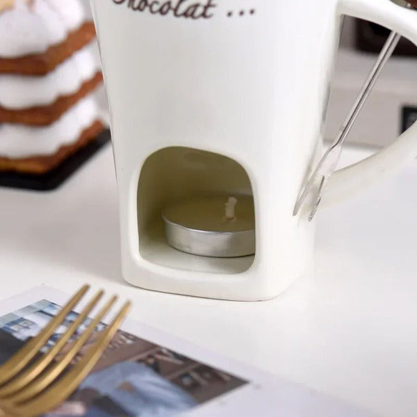 Personal Fondue Mug, Perfect for Chocolate, Cheese, and Gift Ideas