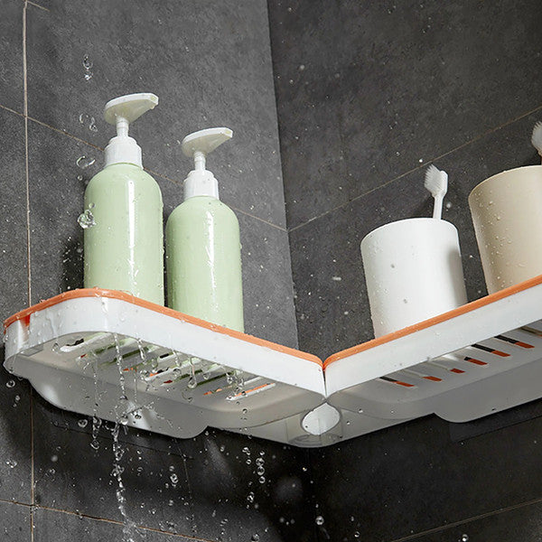 Bathroom Corner Punch-Free Rack