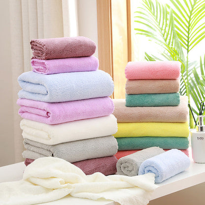 Premium Coral Velvet Bath Towels, Ultra Absorbent Quick Dry Towel Set, Spa Grade Softness for Home & Commercial Use