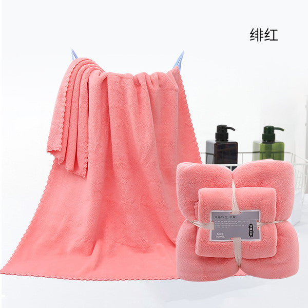 Premium Coral Velvet Bath Towels, Ultra Absorbent Quick Dry Towel Set, Spa Grade Softness for Home & Commercial Use