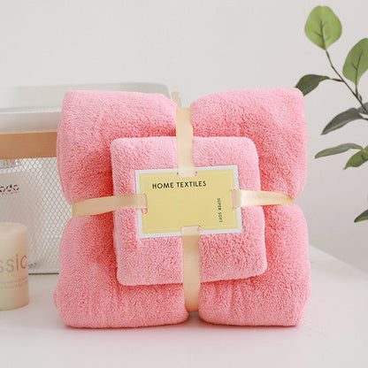 Premium Coral Velvet Bath Towels, Ultra Absorbent Quick Dry Towel Set, Spa Grade Softness for Home & Commercial Use