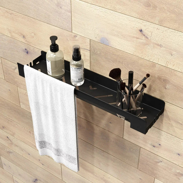 Set of 3 pcs Modern Bathroom Shelf with Towel Rack, Minimalist Bathroom Organizer Shelf Towel Holder Shelf