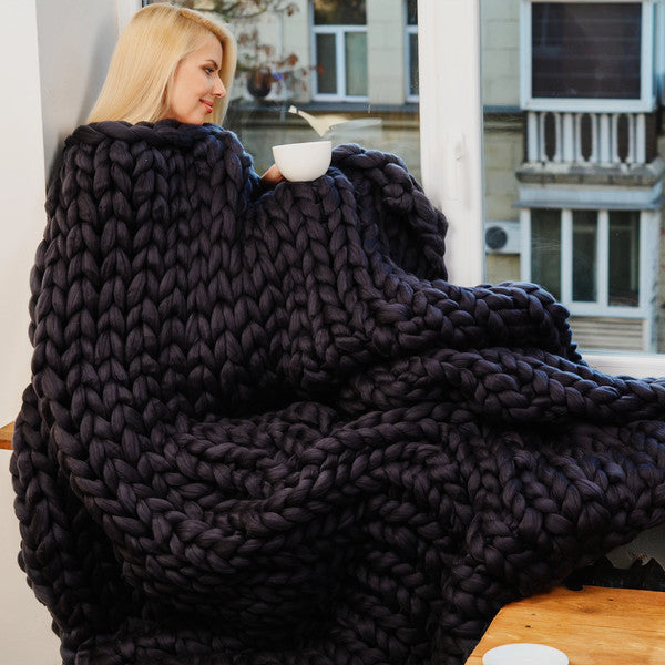 Handmade Chunky Knit Blanket