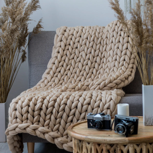 Handmade Chunky Knit Blanket