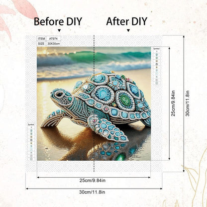 Gemstone Turtle Diamond Art Kit – Special Shape Painting for Adults and Beginners