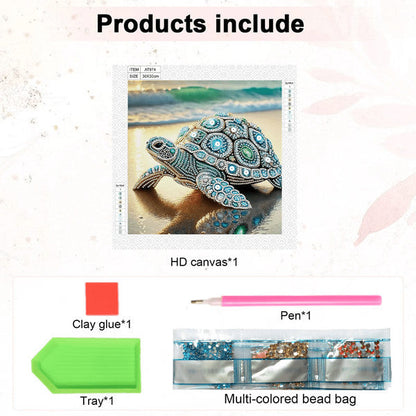Gemstone Turtle Diamond Art Kit – Special Shape Painting for Adults and Beginners