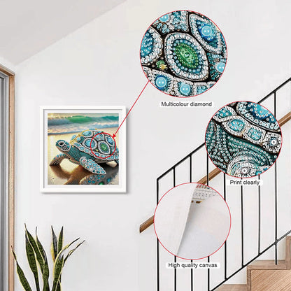 Gemstone Turtle Diamond Art Kit – Special Shape Painting for Adults and Beginners