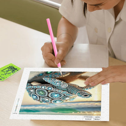 Gemstone Turtle Diamond Art Kit – Special Shape Painting for Adults and Beginners