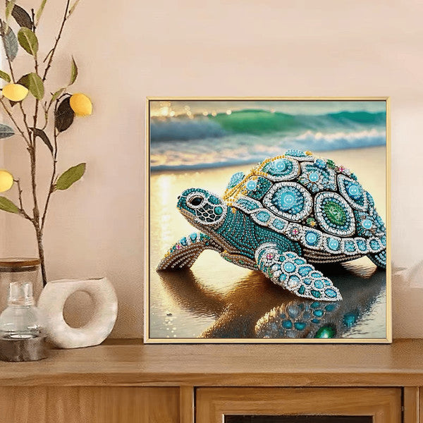 Gemstone Turtle Diamond Art Kit – Special Shape Painting for Adults and Beginners