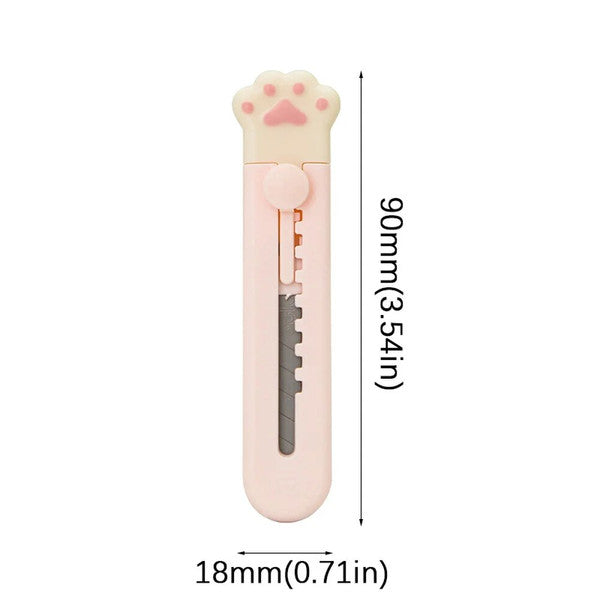 Mr.Paper Mini Portable Cat Claw Utility Knife - Creative Hand Account Decoration Tool for Art Supplies