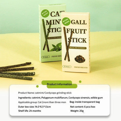 Matatabi Cat Mint Toys: Natural Catnip Sticks for Cats - Fun Lollipop Toy for Dental Health & Cleanliness - Pet Supplies