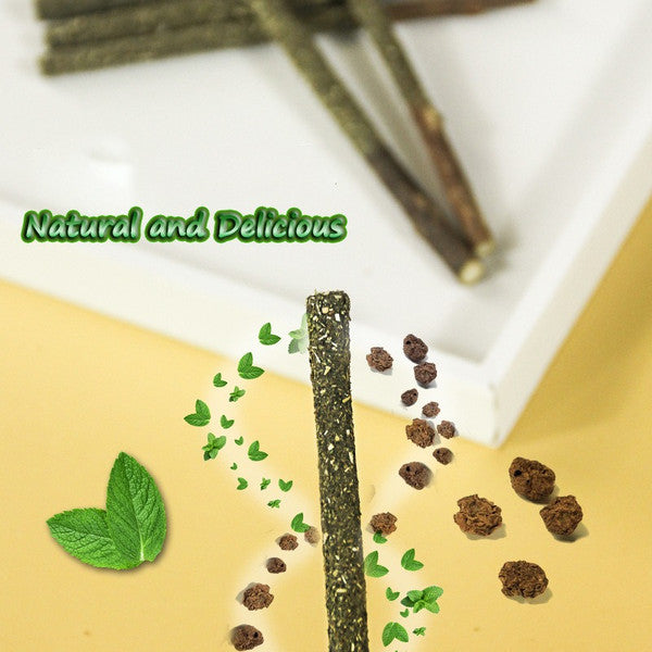 Matatabi Cat Mint Toys: Natural Catnip Sticks for Cats - Fun Lollipop Toy for Dental Health & Cleanliness - Pet Supplies