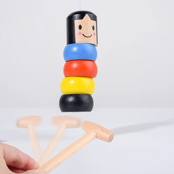 Unbreakable Mr. Immortal Wooden Man Magic Toy – Fun Gift for Kids & Unique Party Trick Toy