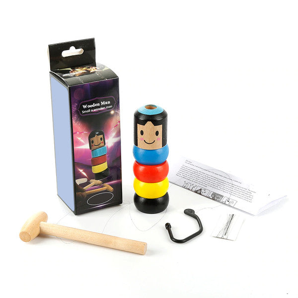 Unbreakable Mr. Immortal Wooden Man Magic Toy – Fun Gift for Kids & Unique Party Trick Toy