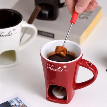 Personal Fondue Mug, Perfect for Chocolate, Cheese, and Gift Ideas