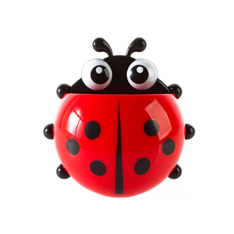 Adorable Ladybug Toothbrush Holder with Suction Cups - Perfect Kids Bathroom Accessory & Gift