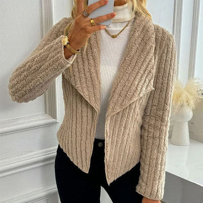 Autumn Winter Long Sleeve Slim Casual Cardigan Coat for Women