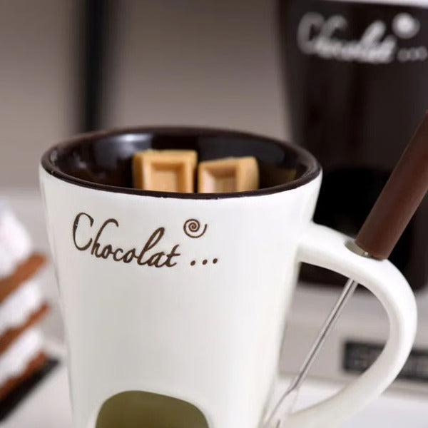 Personal Fondue Mug, Perfect for Chocolate, Cheese, and Gift Ideas