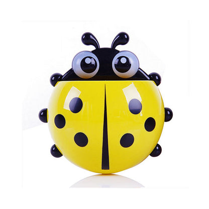 Adorable Ladybug Toothbrush Holder with Suction Cups - Perfect Kids Bathroom Accessory & Gift