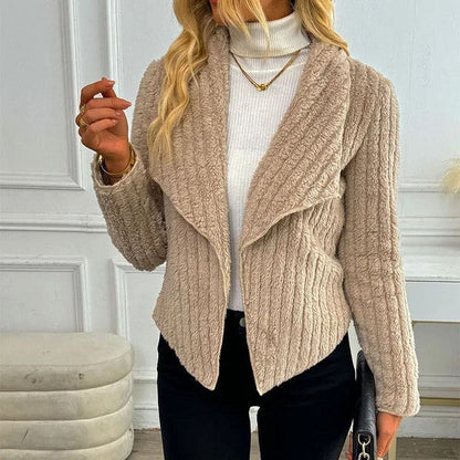 Autumn Winter Long Sleeve Slim Casual Cardigan Coat for Women