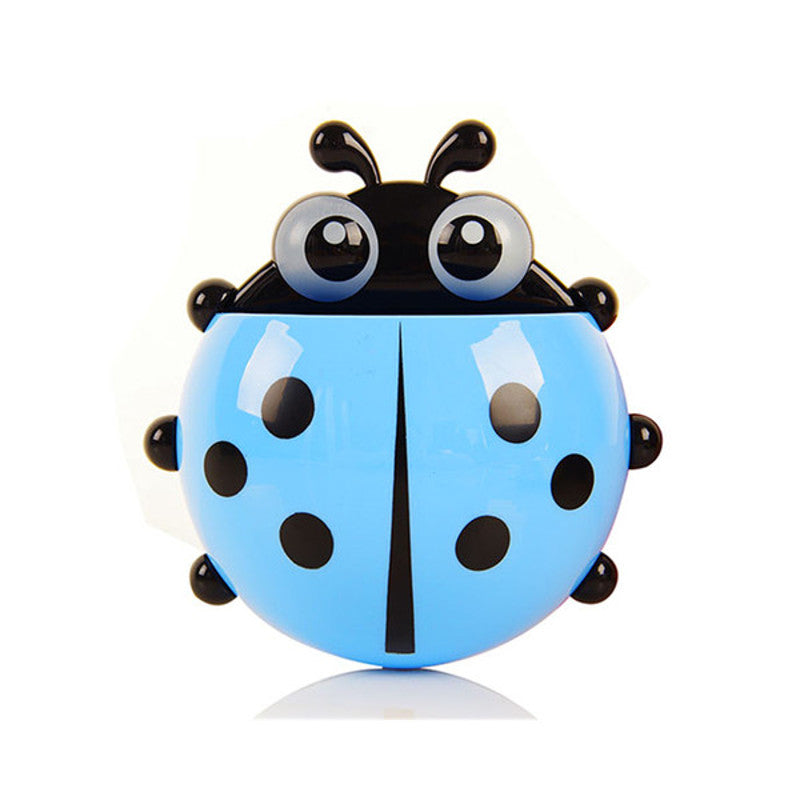 Adorable Ladybug Toothbrush Holder with Suction Cups - Perfect Kids Bathroom Accessory & Gift